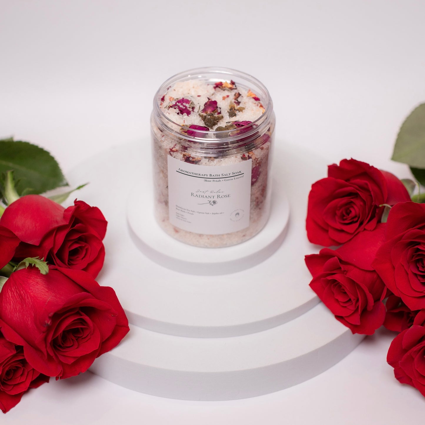 Soak Me Up Rose Pink Himalayan bath salt | Epsom Salt | Rose Scented | Rose petals | De-stress | Aromatherapy | All Natural | Self Care