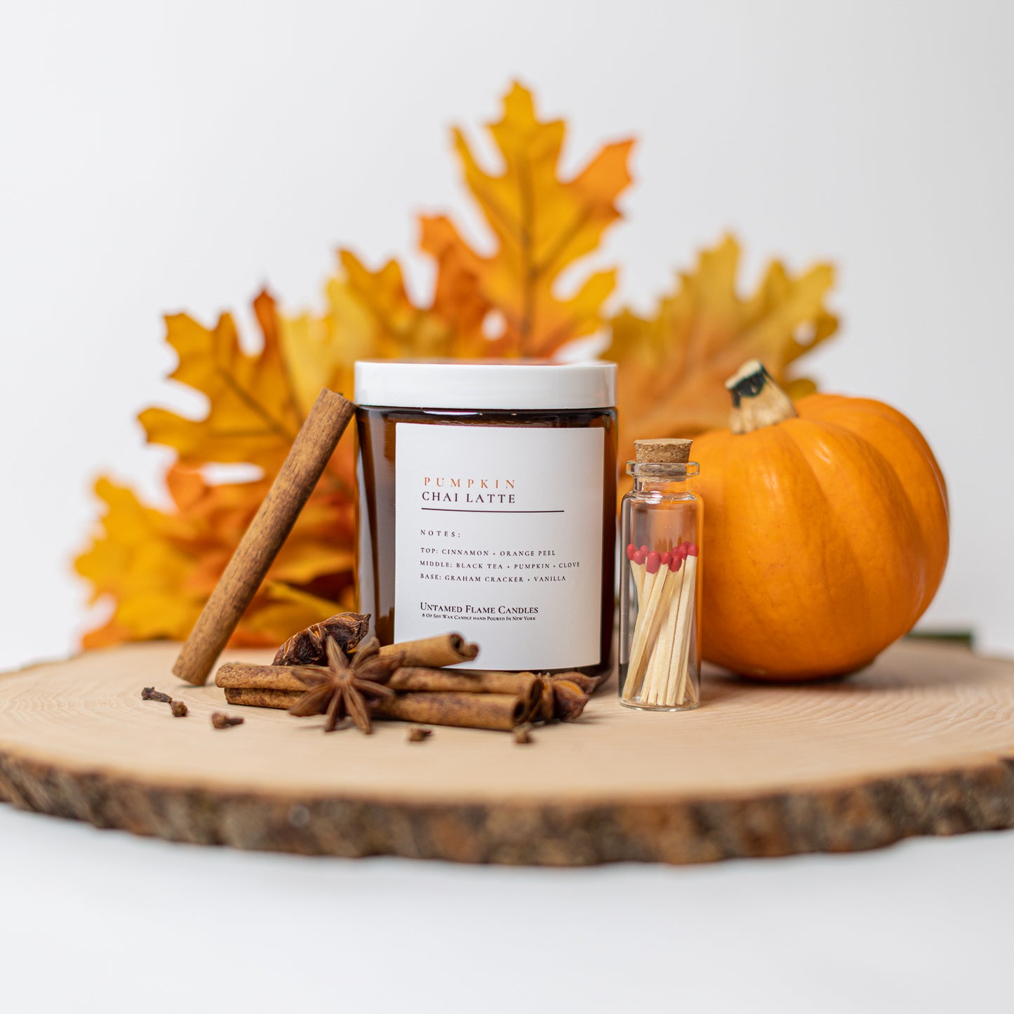 Pumpkin Chai Latte Soy Candle | Rich Pumpkin Spice Aroma | Vegan & Non-Toxic | Gift-Ready