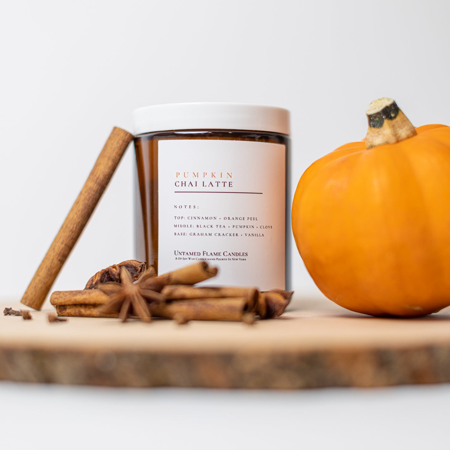 Pumpkin Chai Latte Soy Candle | Rich Pumpkin Spice Aroma | Vegan & Non-Toxic | Gift-Ready