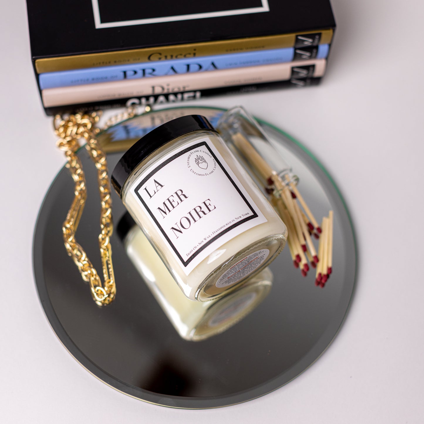 La Mer Noire Natural Soy Wax Candle | Ocean-Inspired Fragrance | Non-Toxic, Vegan, 8 oz | Hand Poured in NY | The Black Sea Scent