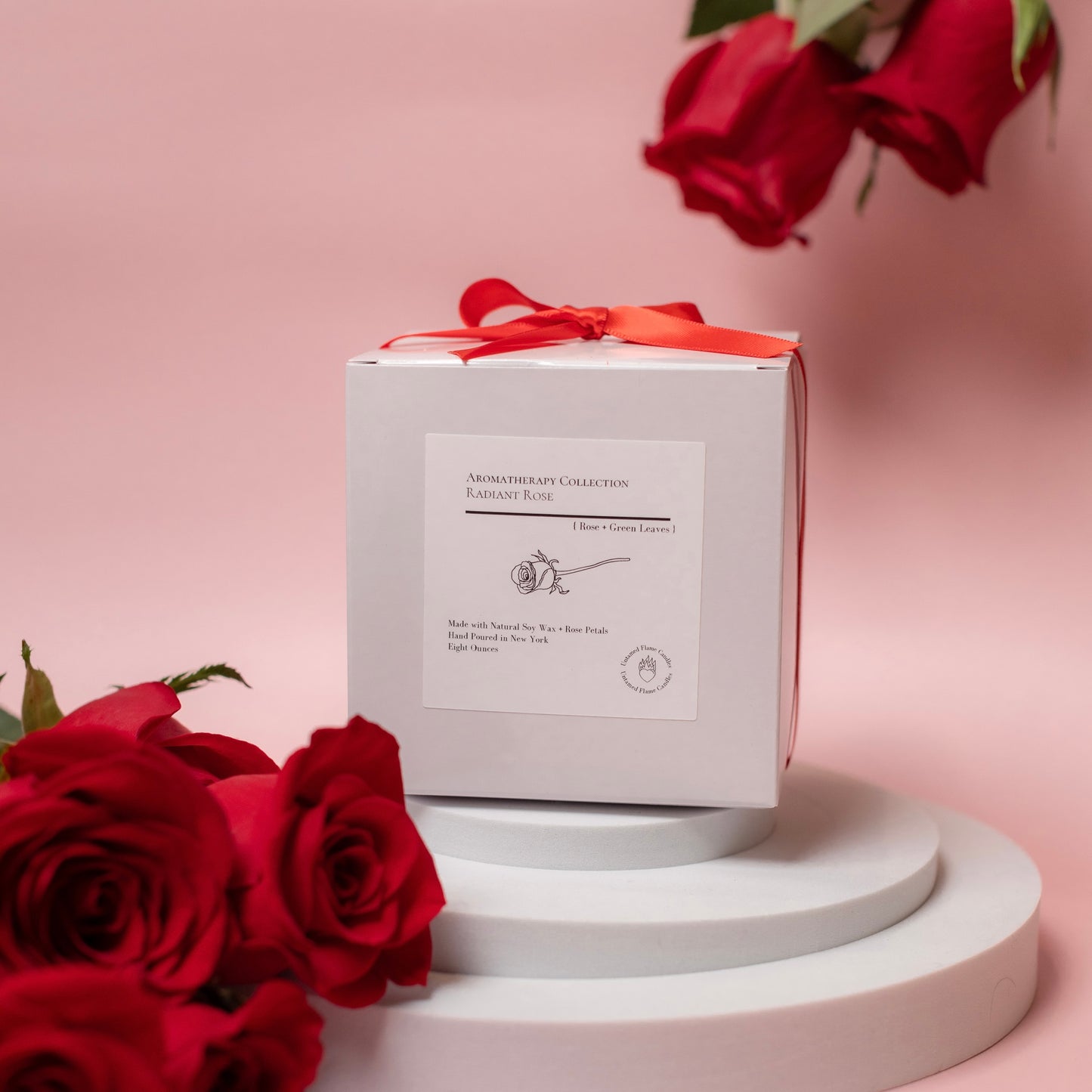 Rose Natural Soy Wax Candle | Aromatherapy candle | De-stress | happiness | Love | Meditation | Toxin-Free Candle | Vegan | Matches included