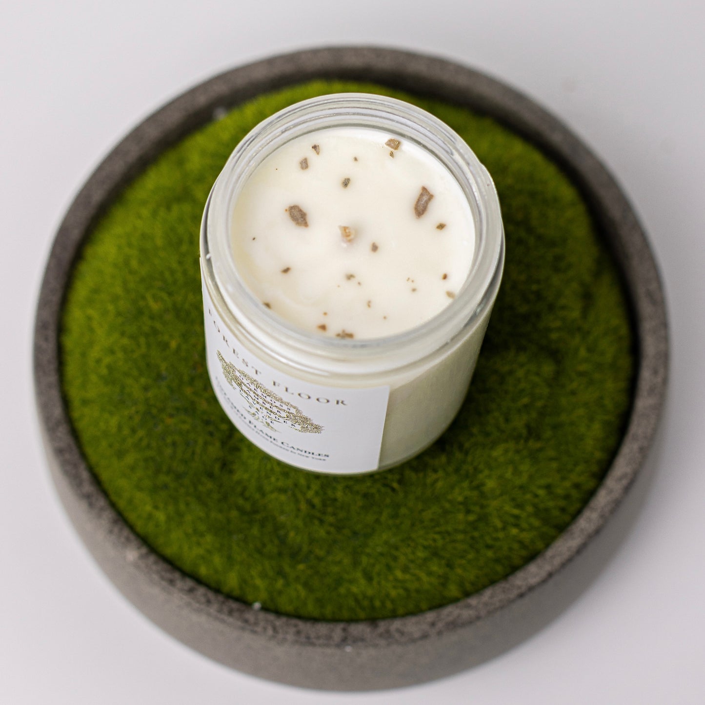 Forest Floor Soy Wax Candle | Tranquil Blend of Oak-Moss, Amber, Lavender, and Sage for Relaxation