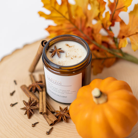 Pumpkin Chai Latte Soy Candle | Rich Pumpkin Spice Aroma | Vegan & Non-Toxic | Gift-Ready